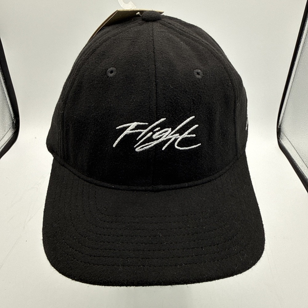 NEW Nike Jordan Flight Unstructured Hat Black HF6241‎ 010 Wool Medium Large - Picture 2 of 11